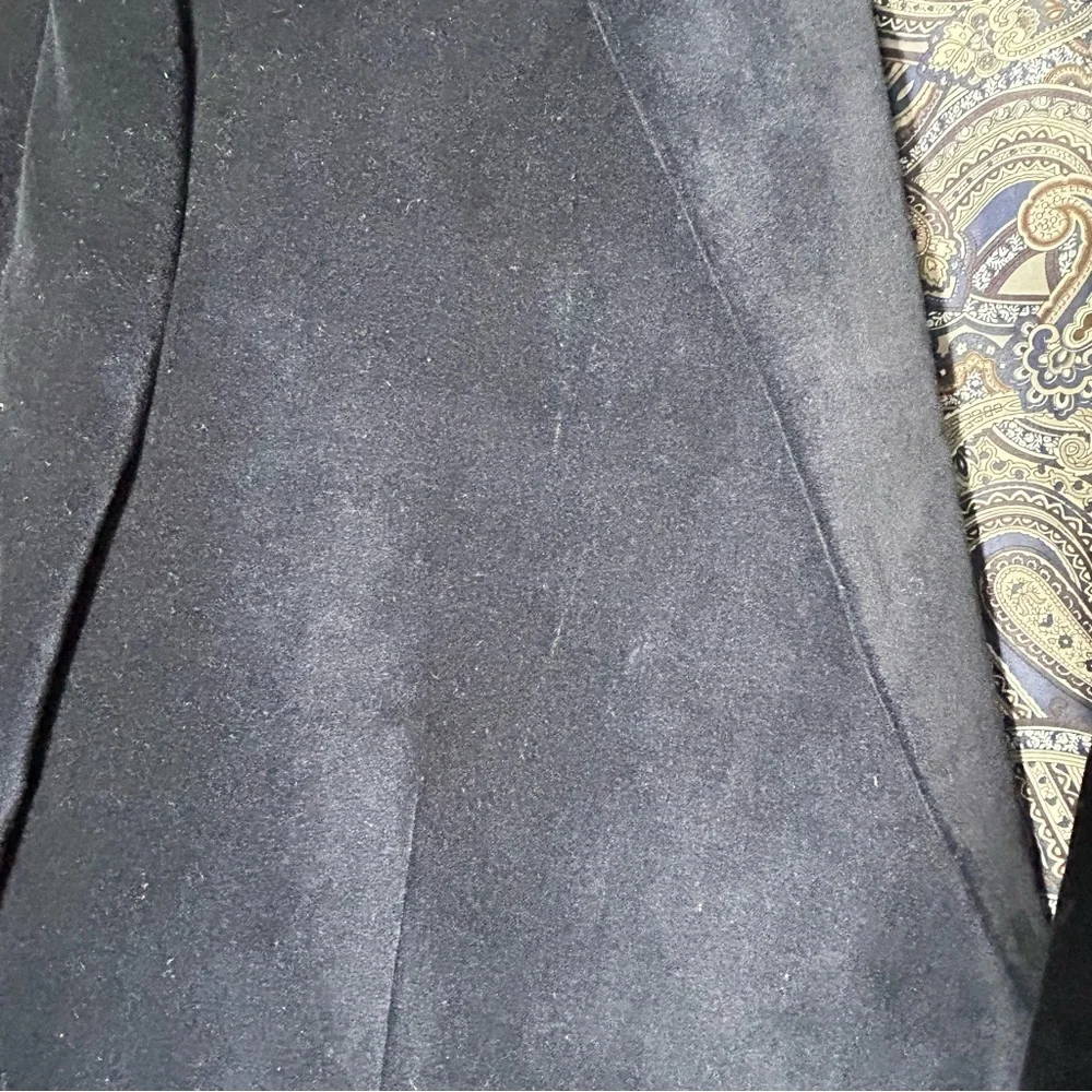 Oak Hill Blazer Mens 2XL 50 52R Blue Velvet‎ Business Event Travel Paisley Lined